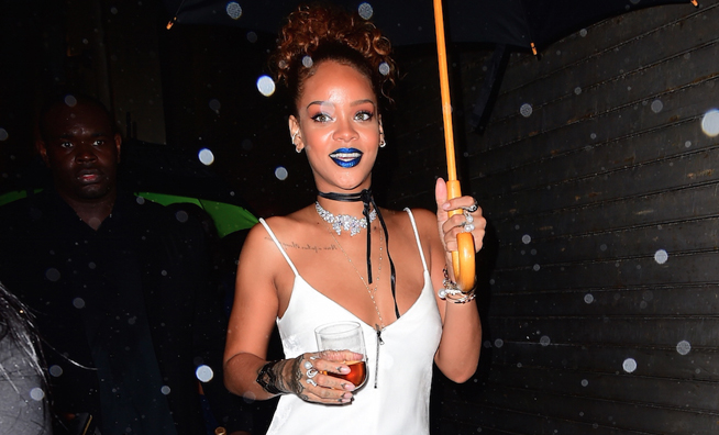 rihanna fashion week event block party