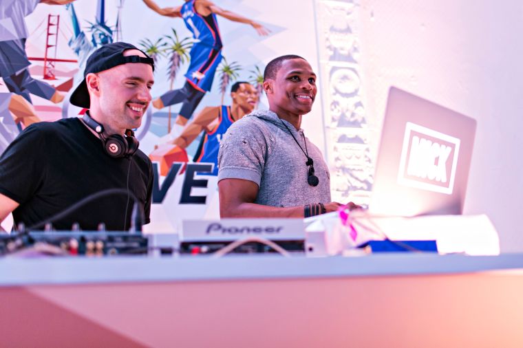 Russell Westbrook at EA Sports’ NBA Live 16 Preview in New York City.
