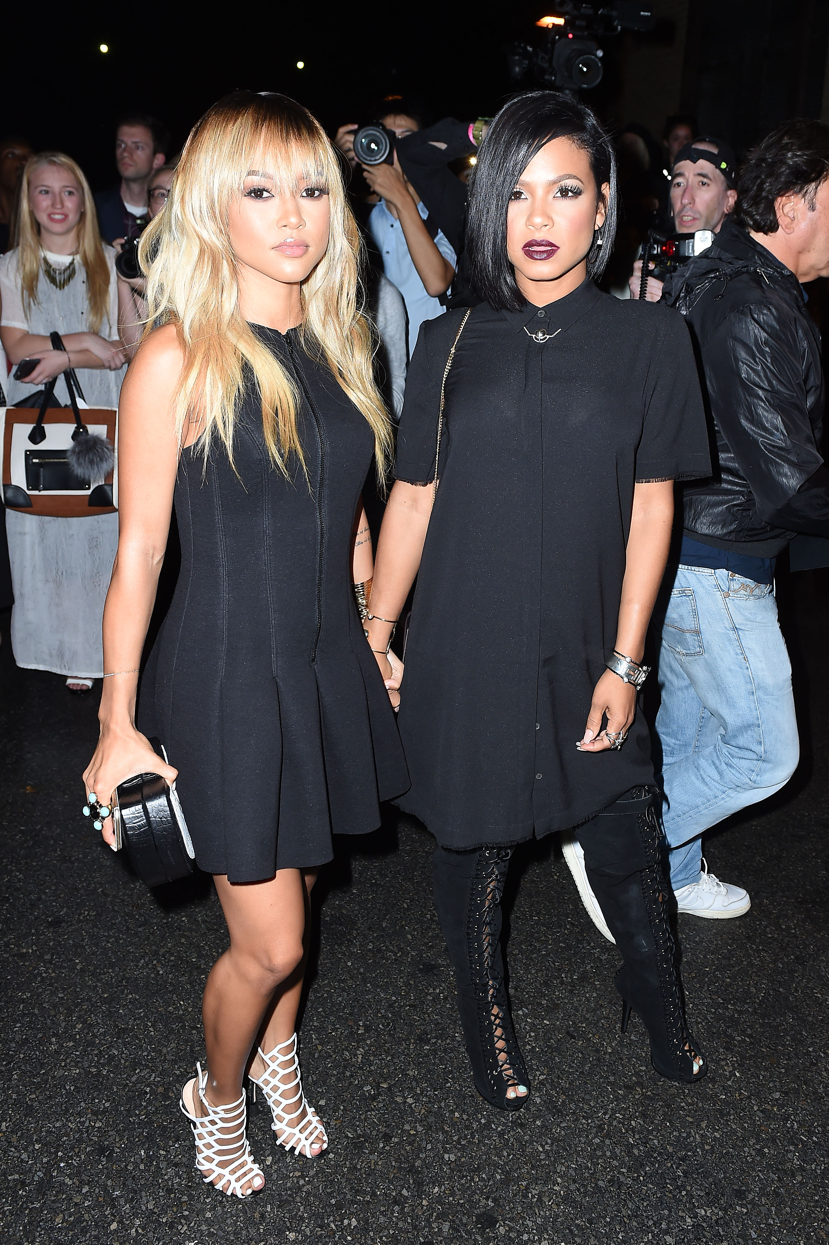 karrueche tran & christina milian nyfw