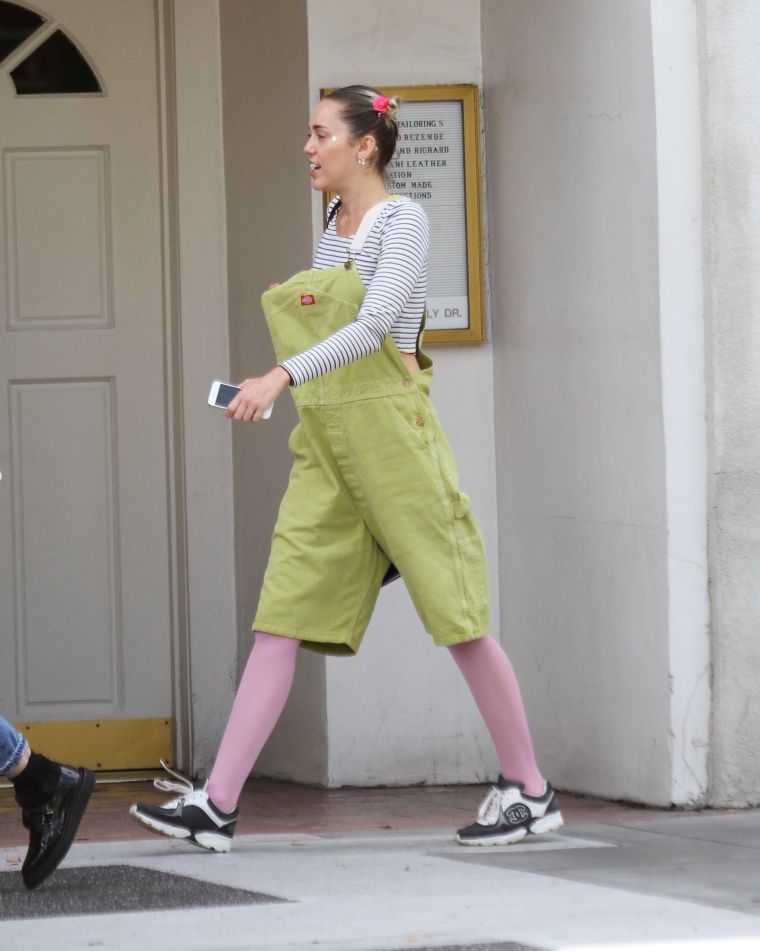 If we didn't know any better, we would think Miley Cyrus was a cartoon character that morphed into real life to do some shopping in Beverly Hills, CA.