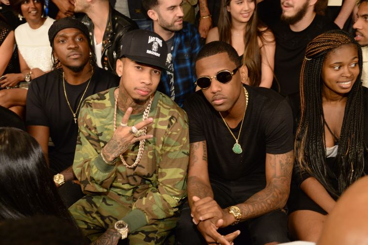 Pusha T, Tyga and Fabolous wait for the show to start.