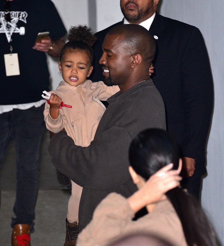 North West loves to make her daddy smile, even when he’s in work mode.