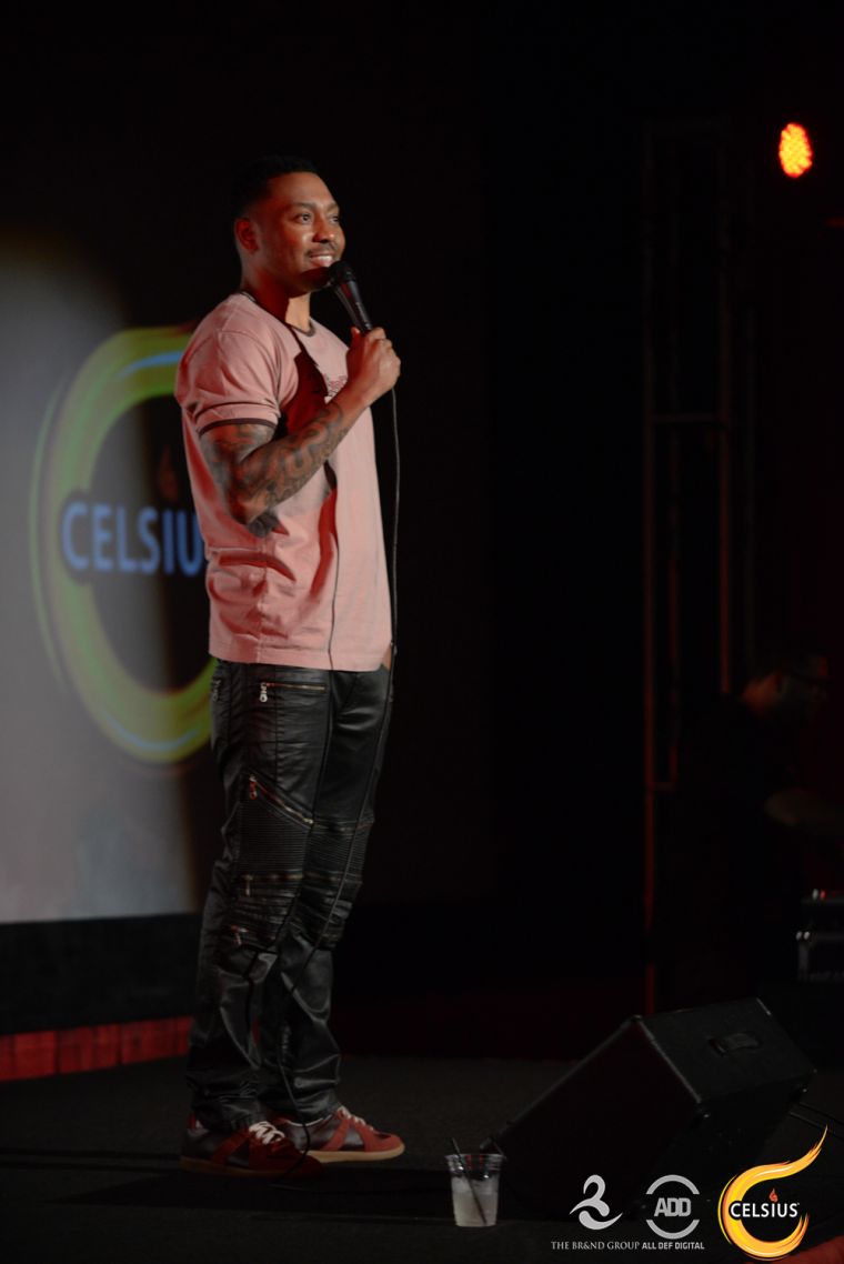 Comedian Naim Lynn hit the stage.