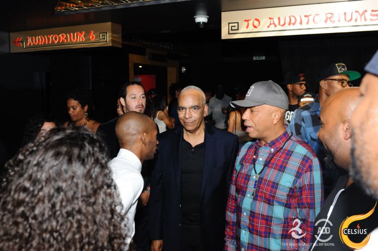 Stan Lathan and Russell Simmons mingled with the crowd.