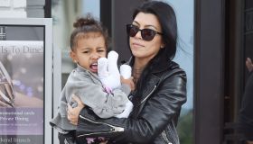 Kourtney Kardashian, North West, and Penelope out to eat