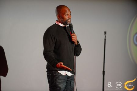 Chris Spencer hits the stage.