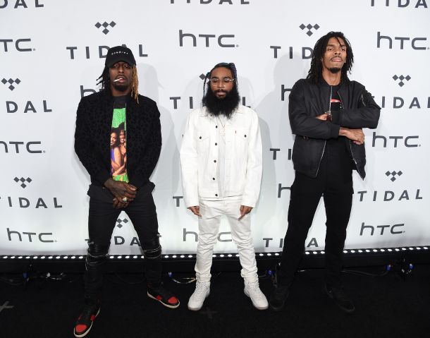 Celebrities arrive to the Tidal X 10/20 show in Brooklyn