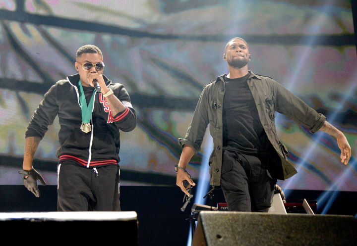 Nas and Usher performed “Chains.”