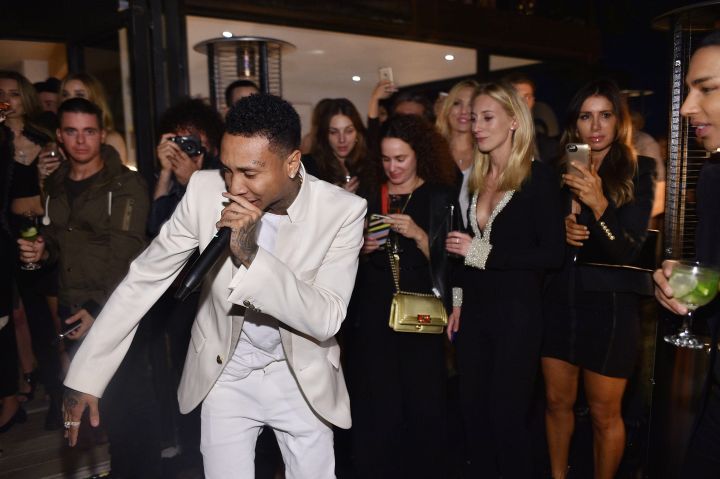 Tyga performing at Olivier’s 30th birthday party