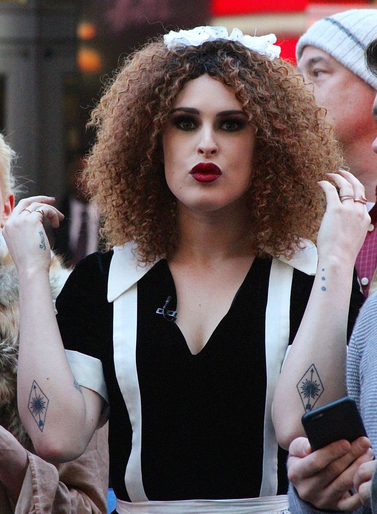 Rumor Willis dressed as Magenta from “The Rocky Horror Picture Show.”
