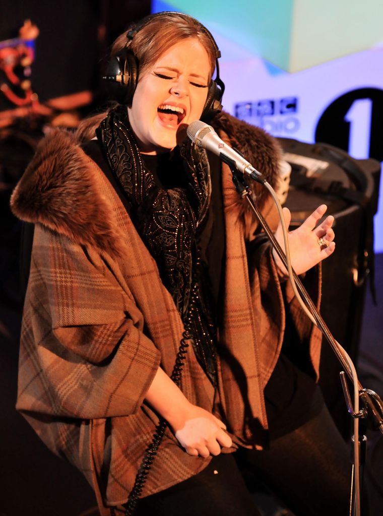 Following her throat surgery, Adele got back to work.