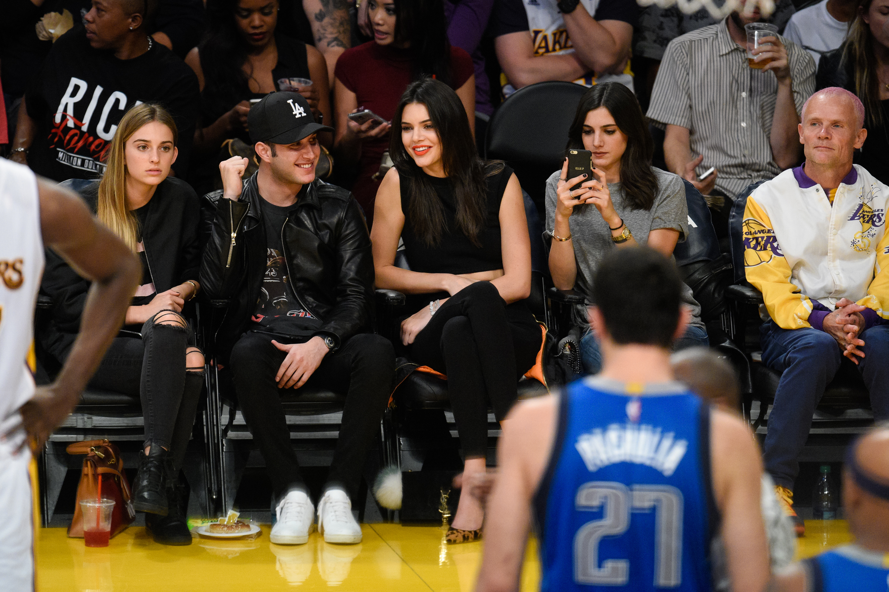 Celebrities At The Los Angeles Lakers Game