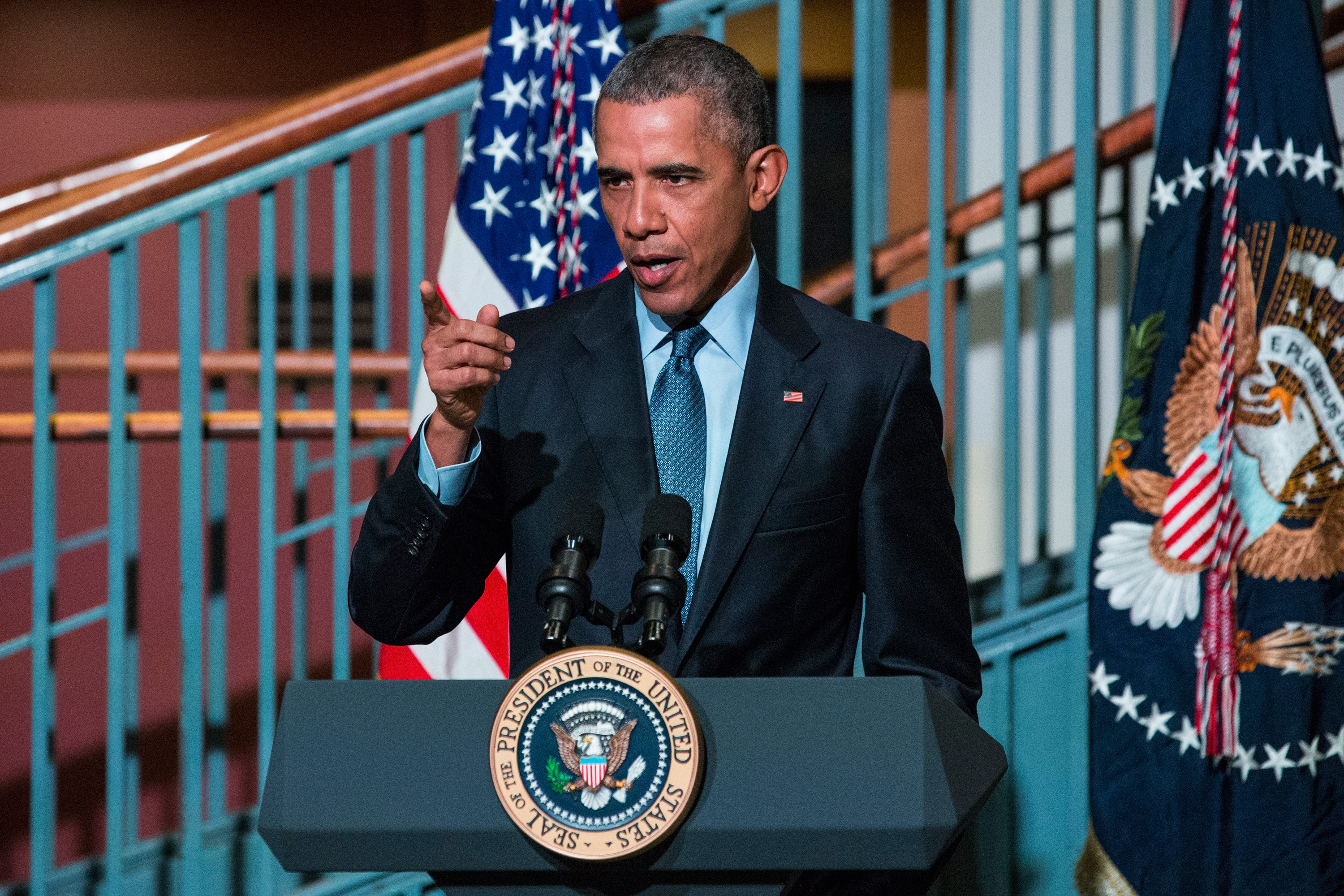 President Obama Speaks At The Newark Campus Of Rutgers University