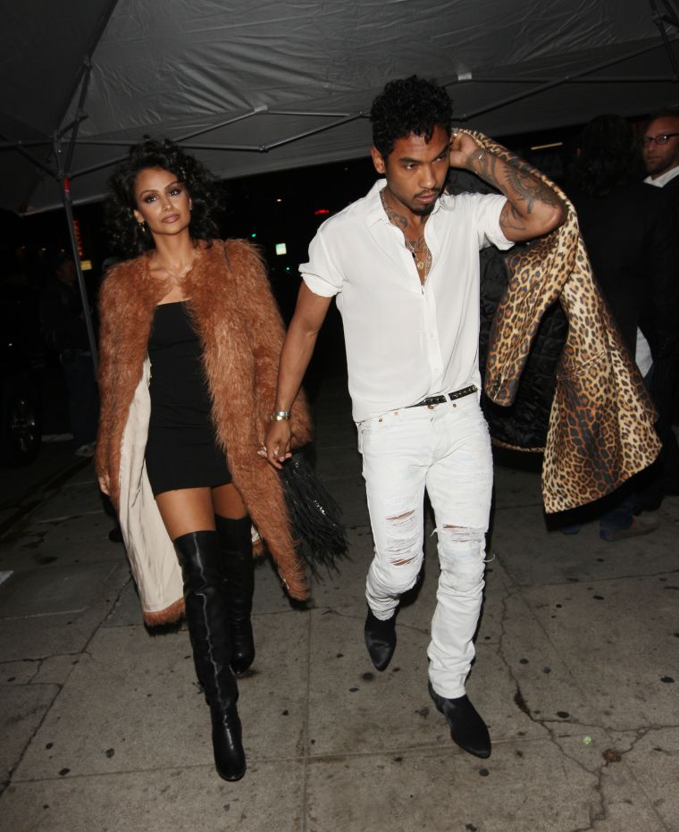 Miguel and girlfriend Nazanin Mandi.