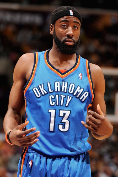 Jet black and bushy.