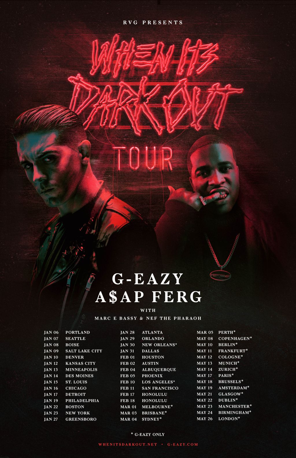 G-Eazy A$AP Ferg Tour
