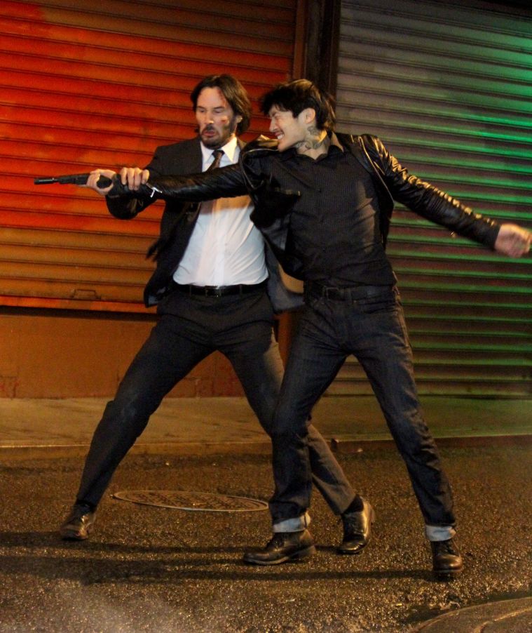 Keanu with the kung fu grip.