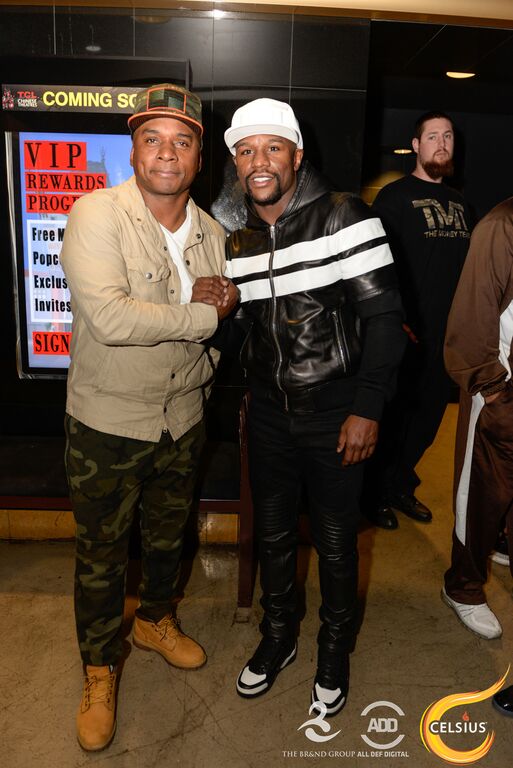 Comedian and Floyd Mayweather at the All Def comedy show in Hollywood.