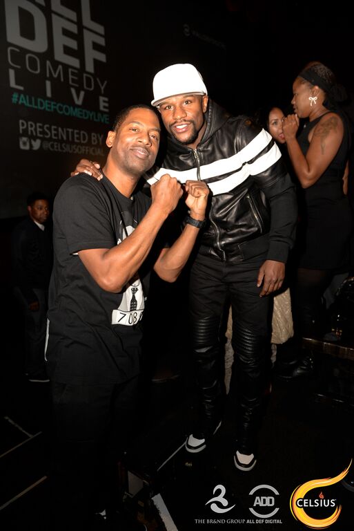 Tony Rock and Floyd Mayweather attend the All Def comedy show in Hollywood.