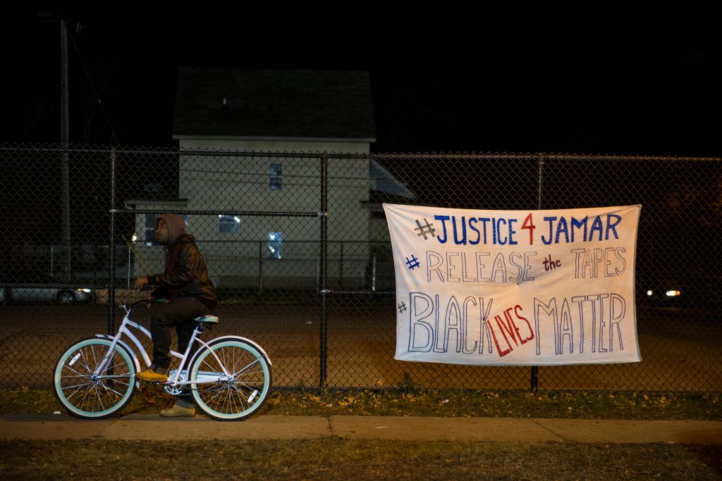 Black Lives Matter Activists Group Continues To Protest Police Shooting Of Jamar Clark