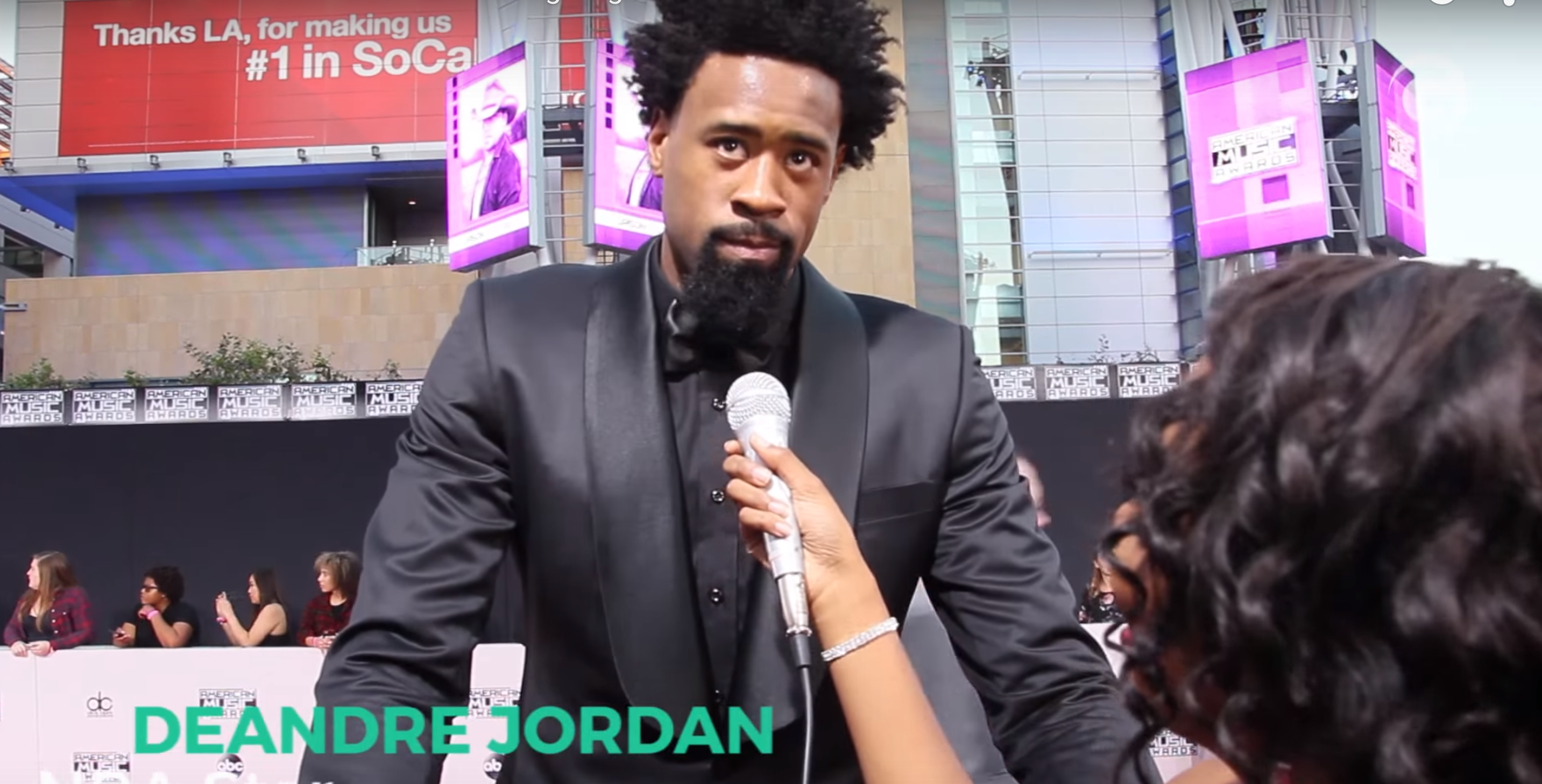 DeAndre Jordan AMAs red carpet