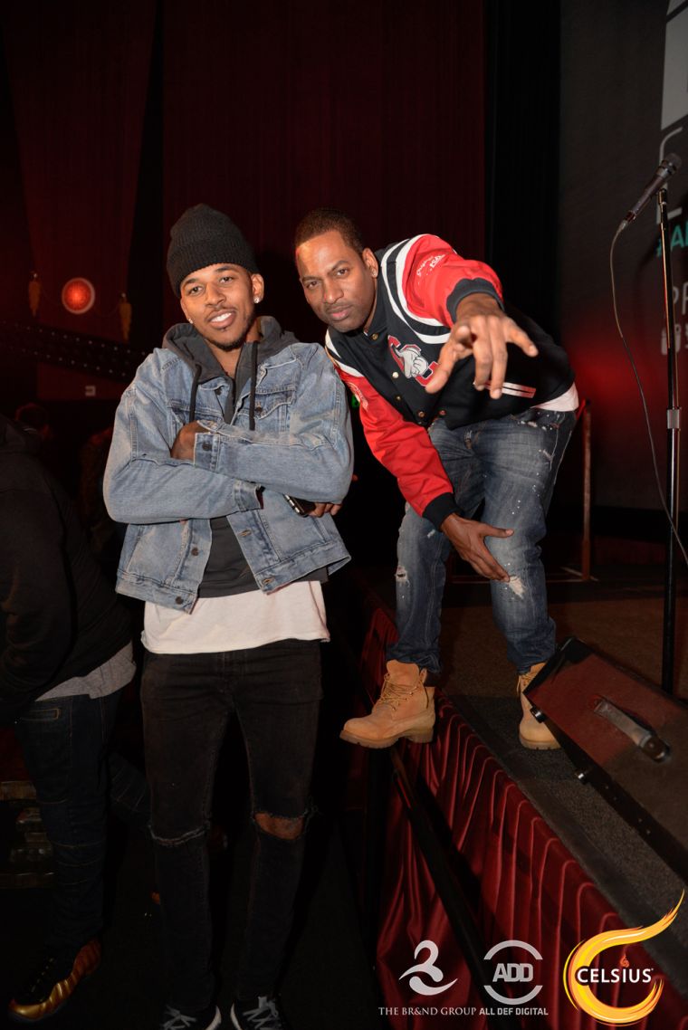 Nick Young and Tony Rock at the All Def comedy show in Hollywood.