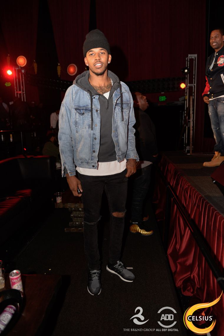 Nick Young at the All Def comedy show in Hollywood.