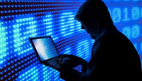 Cybercrime hacker silhouette