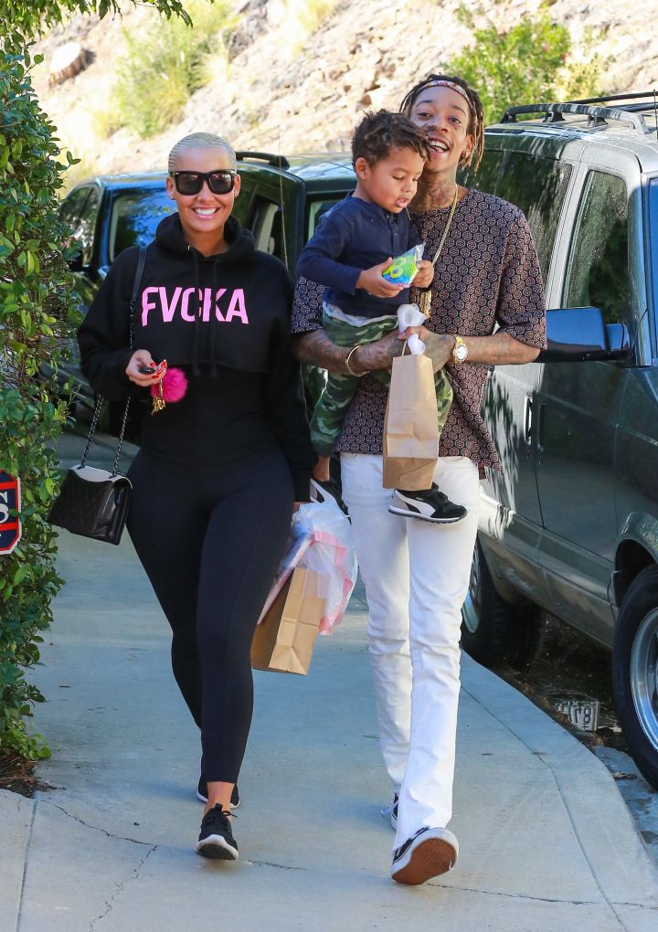 Amber & Wiz put in some family time with adorable son, Sebastian.