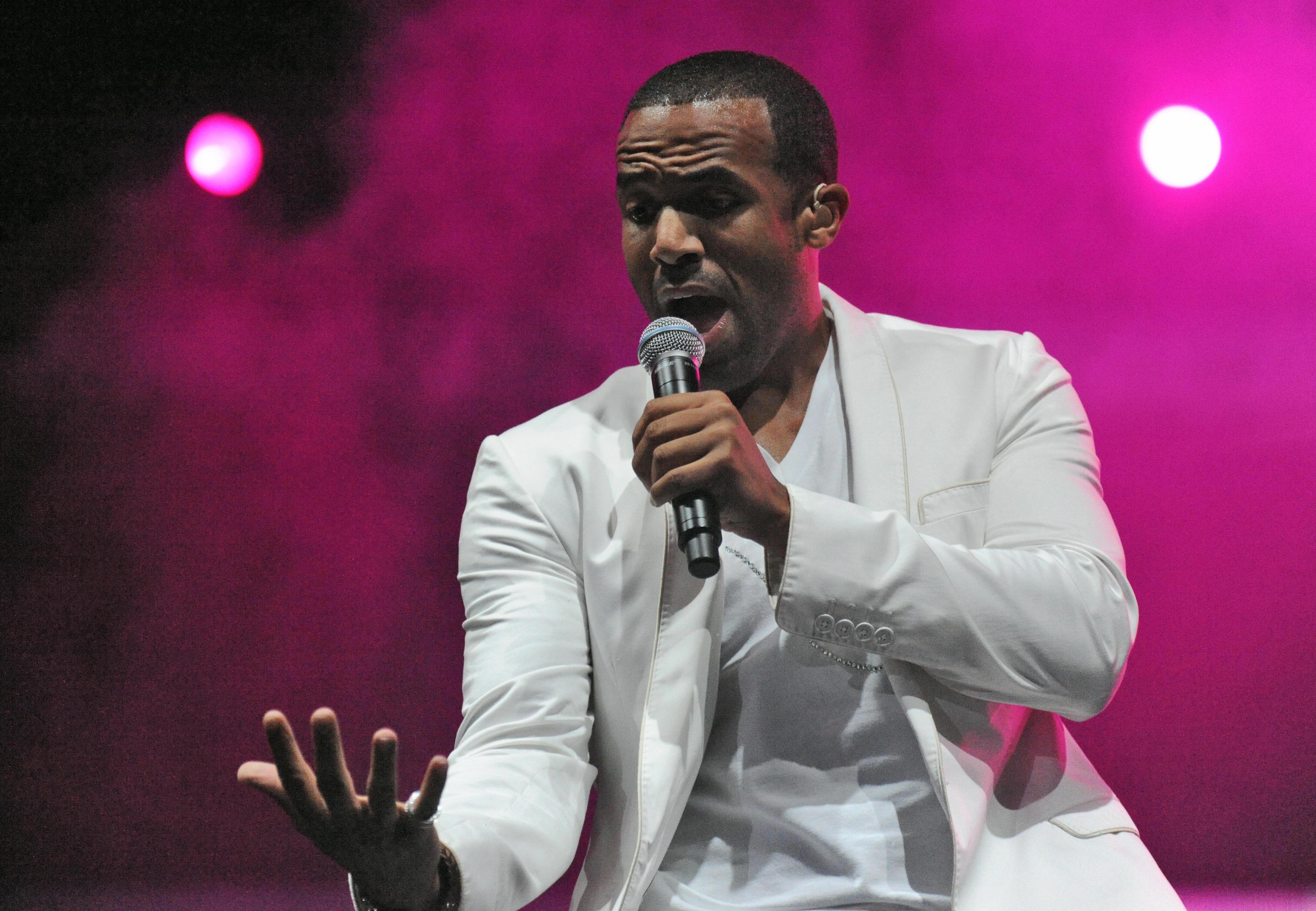 British R & B singer Craig David perform