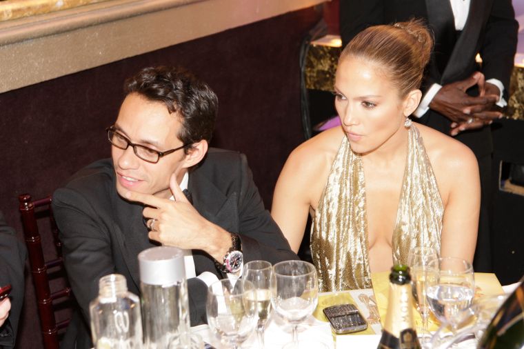 Jennifer Lopez and Mark Anthony observed the crowd.