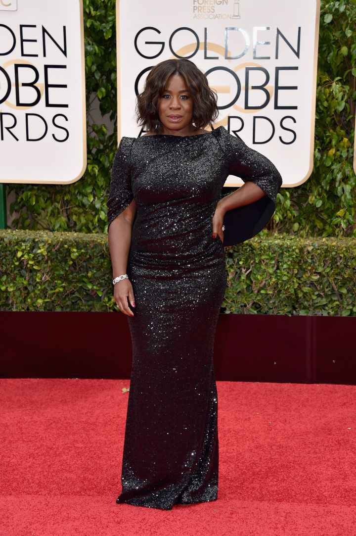 OITNB and The Wiz star Uzo Aduba arrived in head-to-toe sequin.