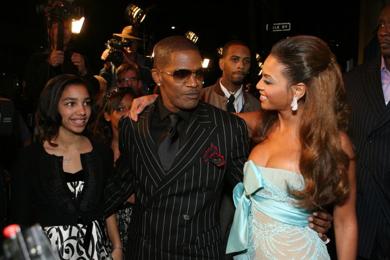 Corinne Jamie Foxx and Beyonce during the Los Angeles Premiere of Dreamworks Pictures’ and Paramount Pictures’ ‘Dreamgirls’ at Wilshire Theater in Beverly Hills.