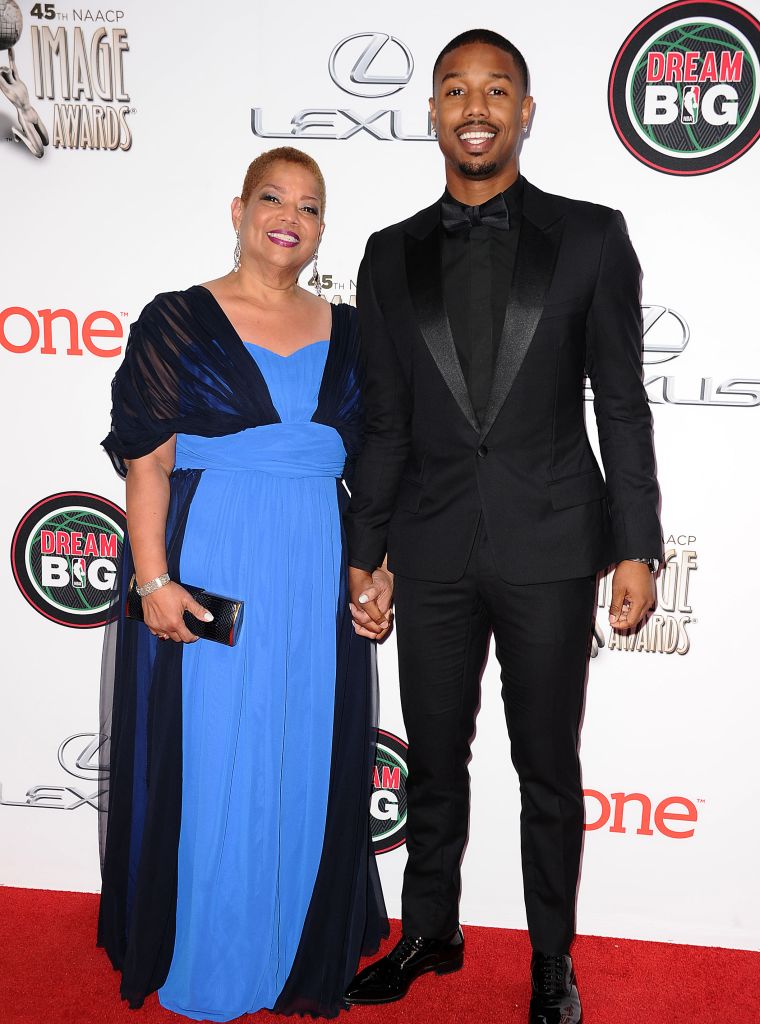 Michael B. Jordan brought his mother, Donna Jordan, to the NAACP Image Awards in 2014.