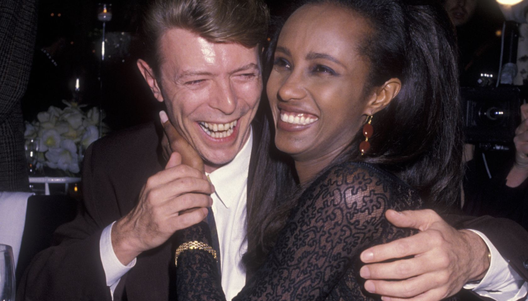 Iman and David Bowie