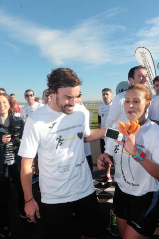 Fernando Alonso Attends Charity Race In Asturias