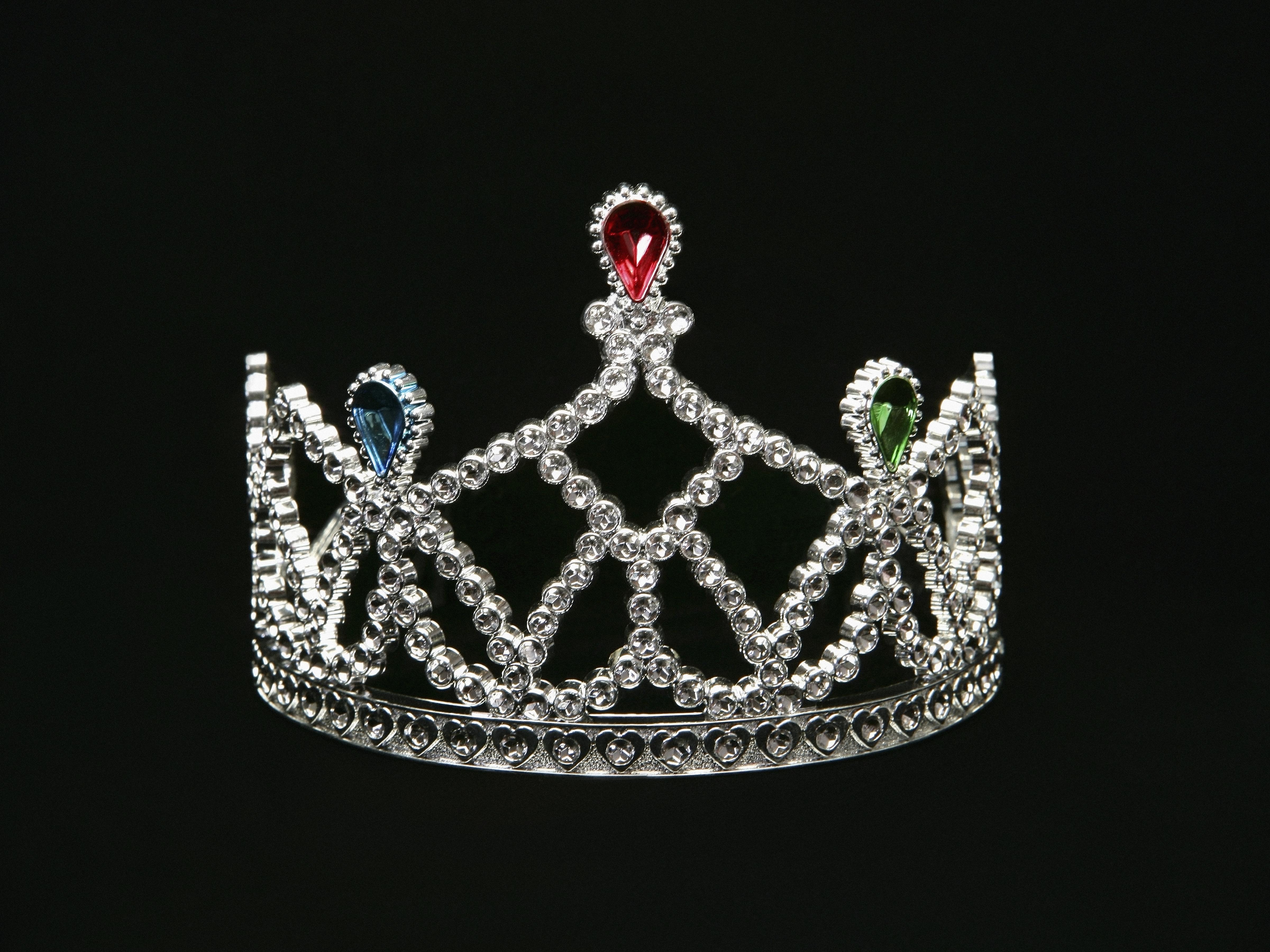 Tiara on black background