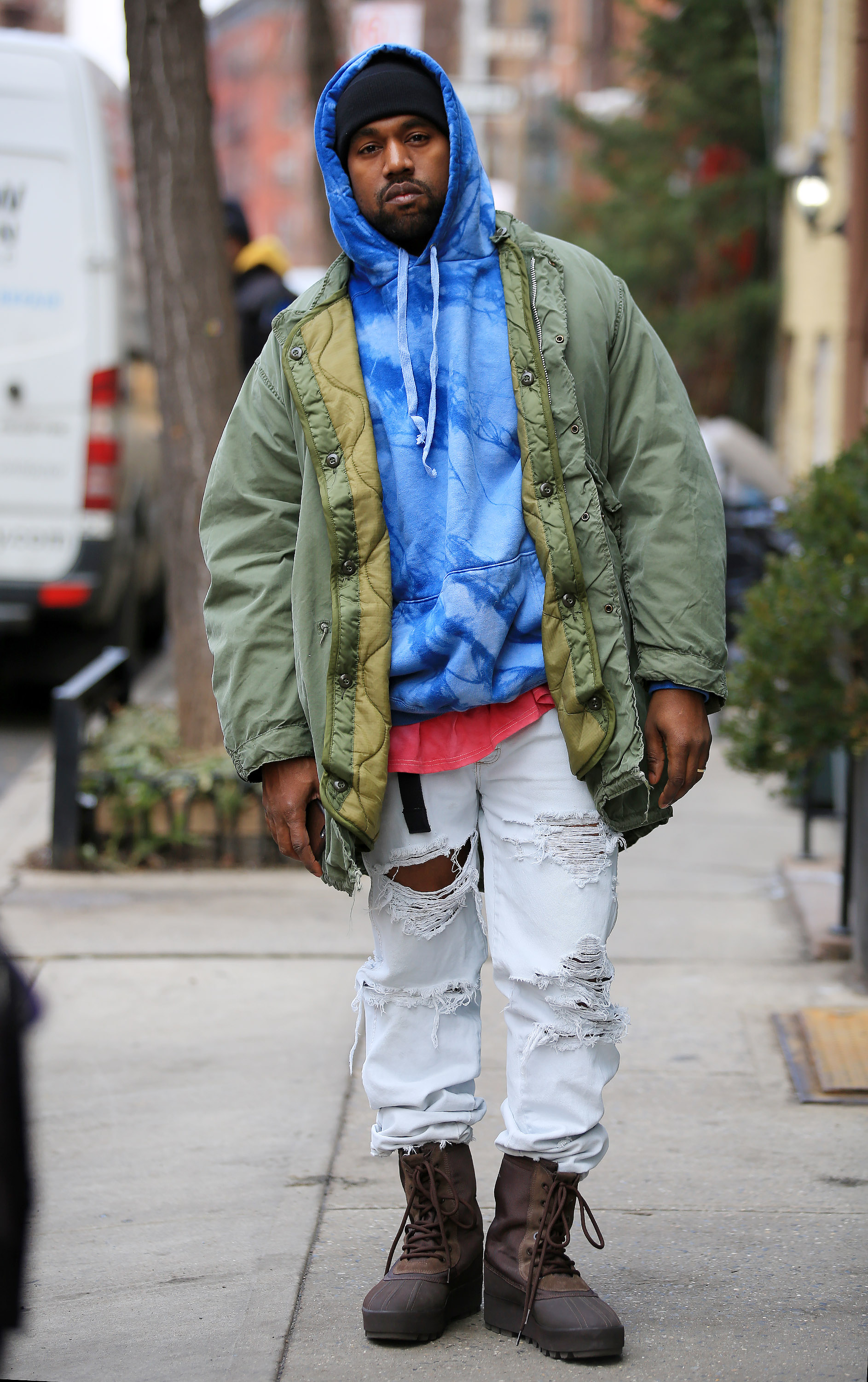 Kanye West shopping in West Village