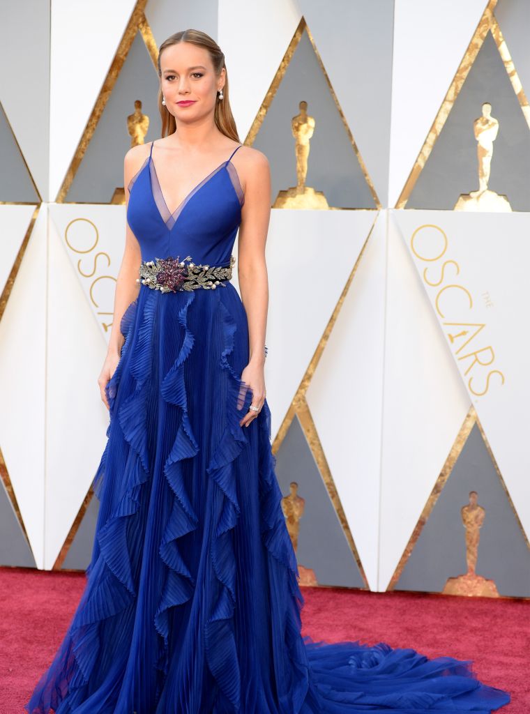 Brie Larson in custom Gucci.