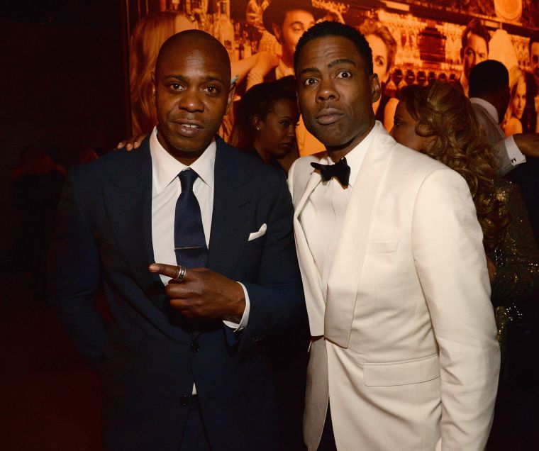 Dave Chappelle and Chris Rock kept it straight-faced for this flick after the Oscars.