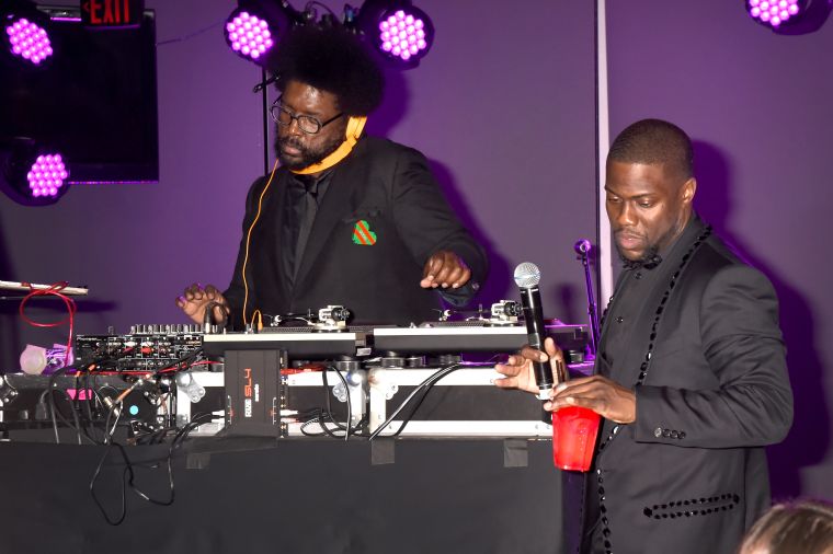 Kevin Hart rocks out to the tunes at QuestLove at his official Oscar’s After Party.