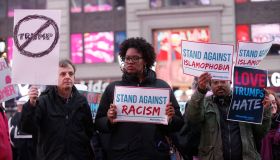 Americans Stand for Love & Against Trump's Hate Outside GMA