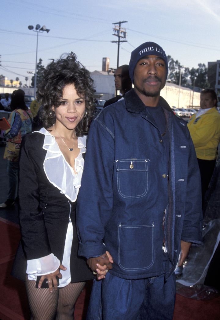 Rosie Perez and Tupac Shakur at the Shrine Auditorium in Los Angeles circa 1993.