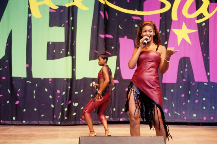 Beyonce Knowles got a lot of attention in the Destiny’s Child days. This performance with Kelly Rowland in the background took place at the KMEL Jam at Shoreline Amphitheater in Mountain View, California August 29th, 1998.