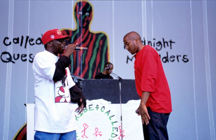 Q-Tip and Phife Dawg of A Tribe Called Quest perform as part of Lollapalooza 1994 at Shoreline Amphitheatre.