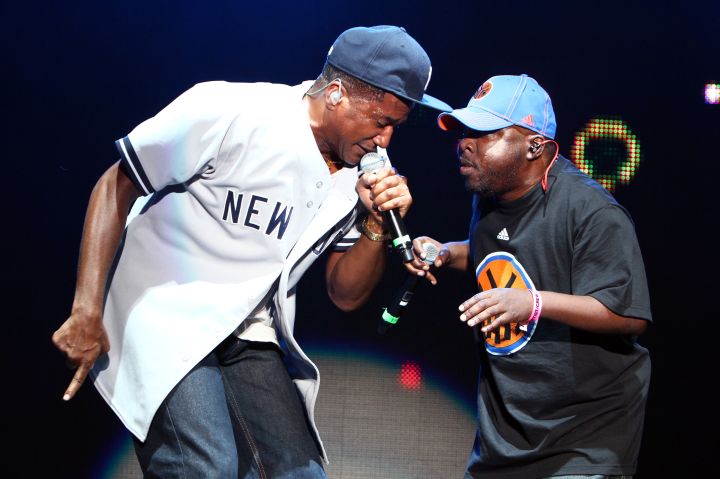 Q-Tip and Phife Dawg of A Tribe Called Quest perform during the 7th Annual Rock The Bells festival on Governors Island.