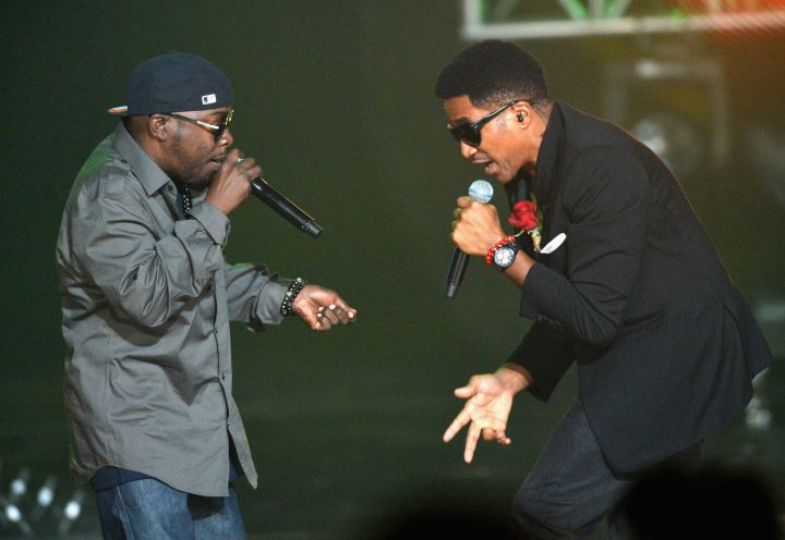 Phife Dawg and Q-Tip perform onstage at the 2012 BET Hip-Hop Awards at Boisfeuillet Jones Atlanta Civic Center on September 29, 2012 in Atlanta, Georgia.