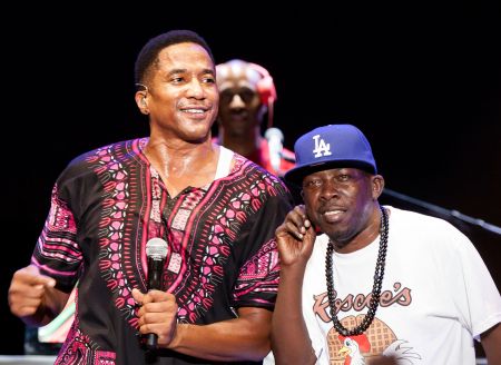 Phife Dawg and Q-Tip of A Tribe Called Quest perform at Univision Radio’s H2O music festival at Los Angeles state historic park on August 17, 2013.