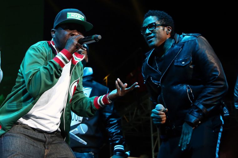 Phife Dawg and Q-Tip of A Tribe Called Quest perform during Hot 97's 'Busta Rhymes And Friends: Hot For The Holidays' concert at Prudential Center on December 5, 2015 in Newark, New Jersey.