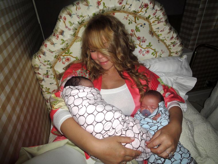 Mariah with her babies Monroe and Moroccan